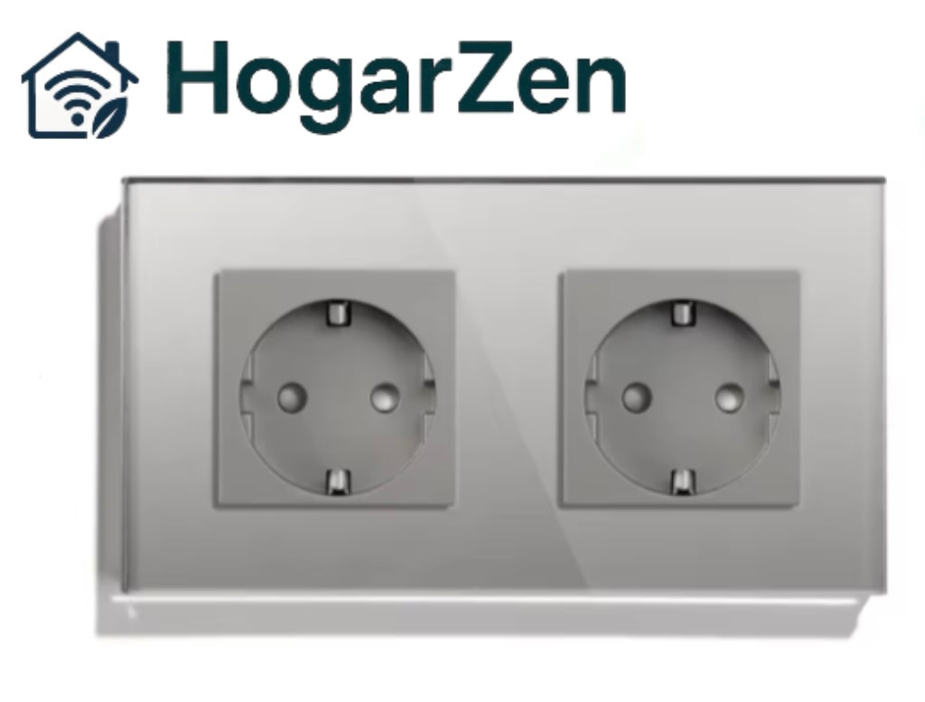 LumiZen PowerDot Doble – Enchufe Inteligente con Control Total y Estilo Zen