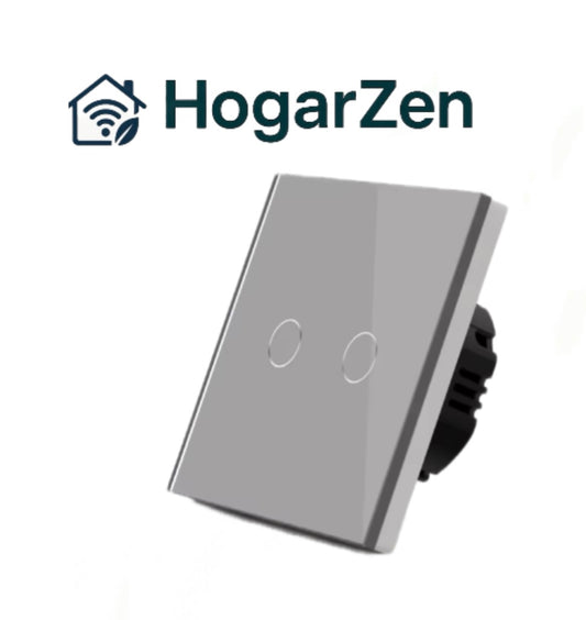 Interruptor Inteligente LumiZen Touch Doble – Control Táctil y Conectividad Smart