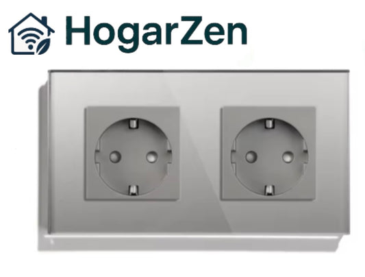 LumiZen PowerDot Doble – Enchufe Inteligente con Control Total y Estilo Zen